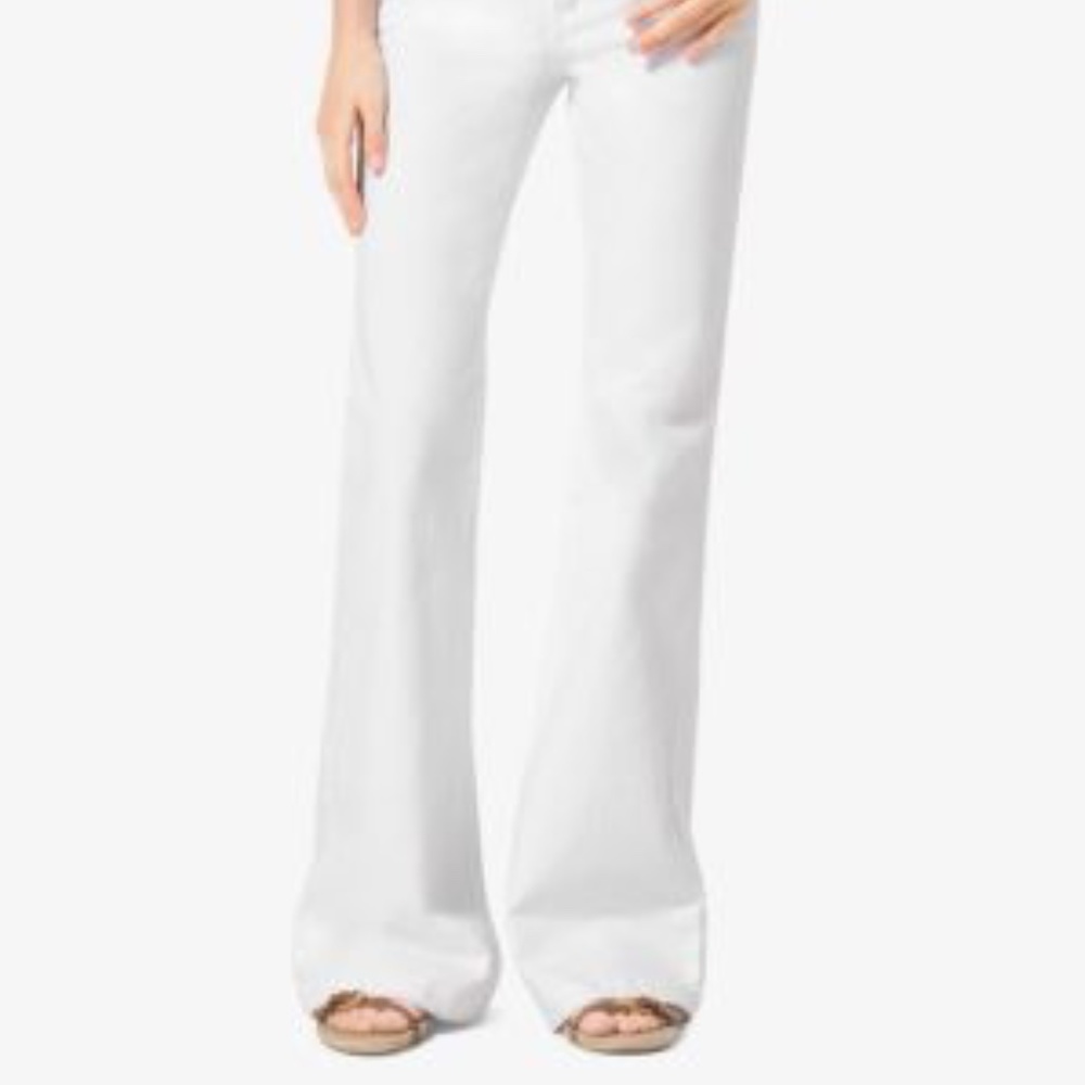 Michael Kors Flare Leg Bootcut Jeans. White. Size 8.